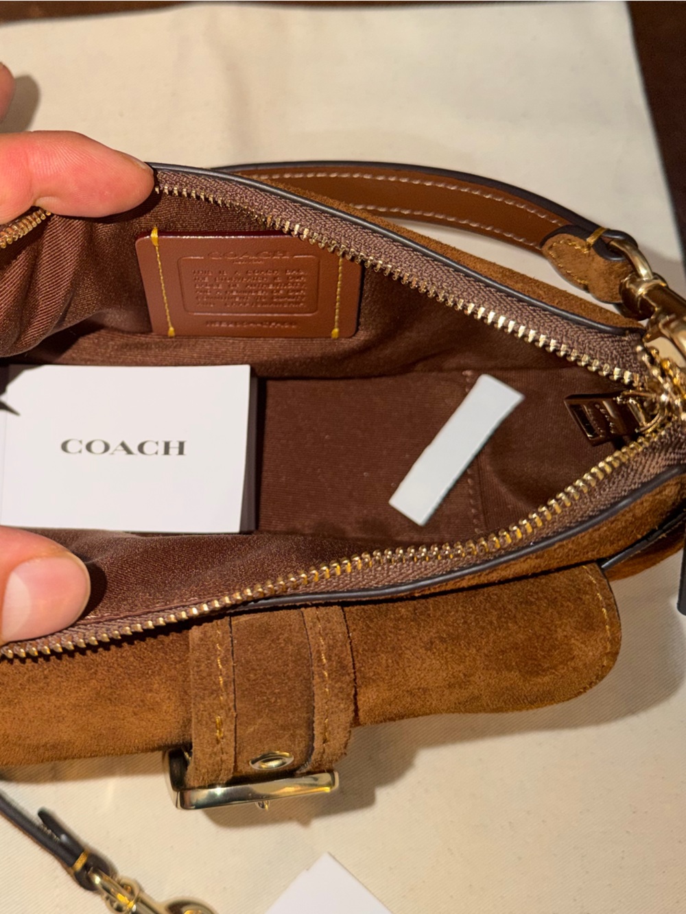 Coach Mini Ashton Suede Crossbody CFA50 NWT - Picture 8 of 11